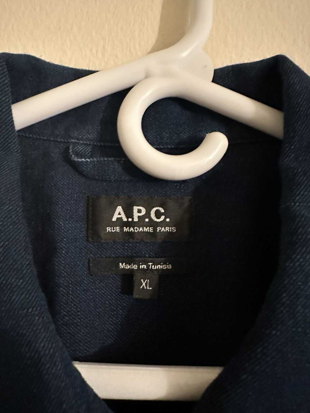 A.P.C. APC Denim Short Sleeve Button Up - image 3