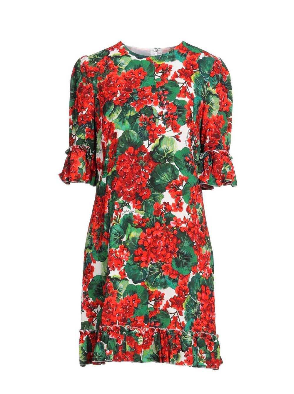 Dolce & Gabbana Geranium Print Dress - image 1