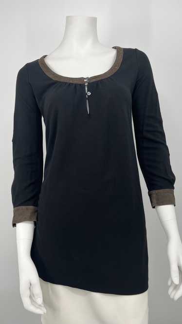 Theory Theory Black Tunic with Suede Accent Size S