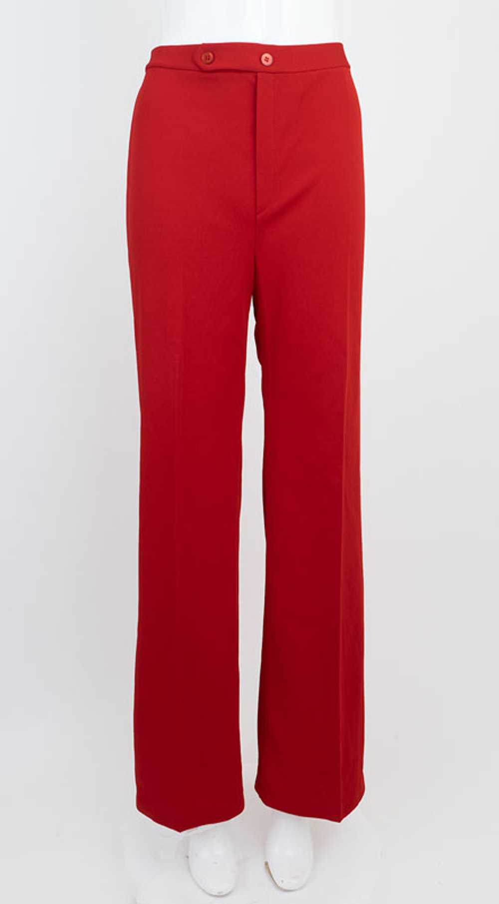 1970s Red Flared Pants - image 1