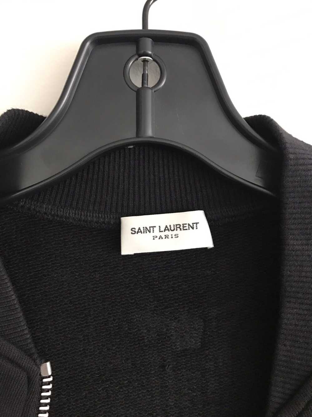 Saint Laurent Paris Hedi SLP Leather Sleeve Jacket - image 4