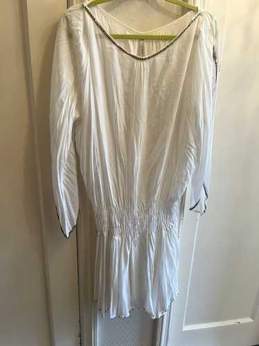 Elan Elan White Beaded Mini Dress