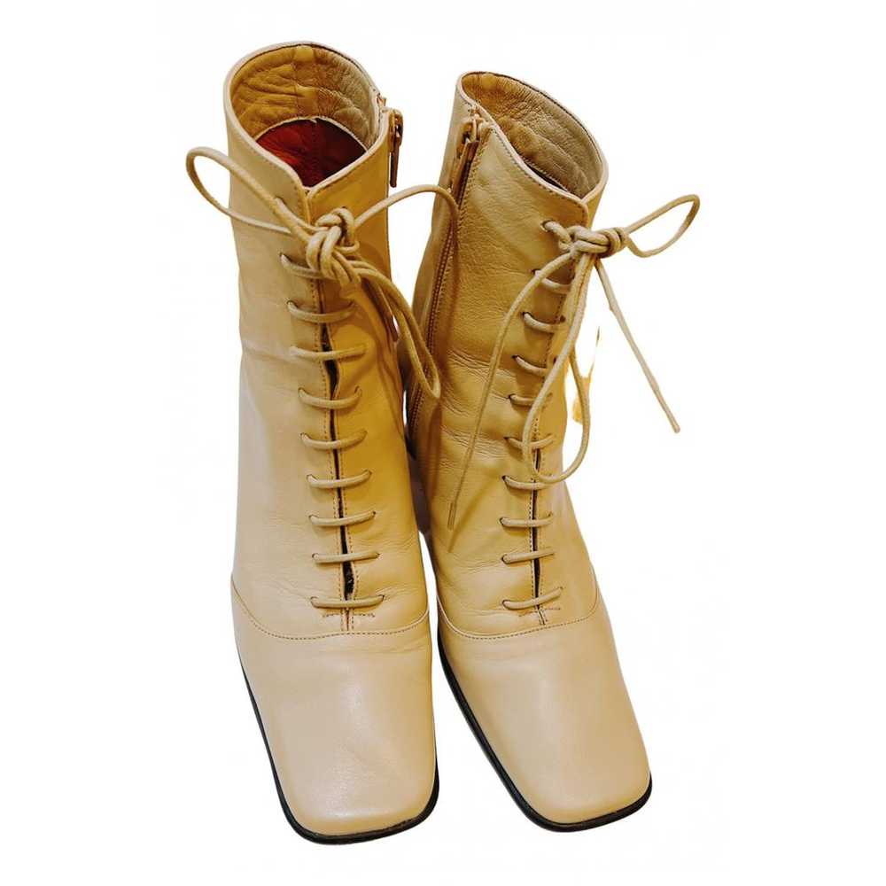 By Far Leather lace up boots - image 1