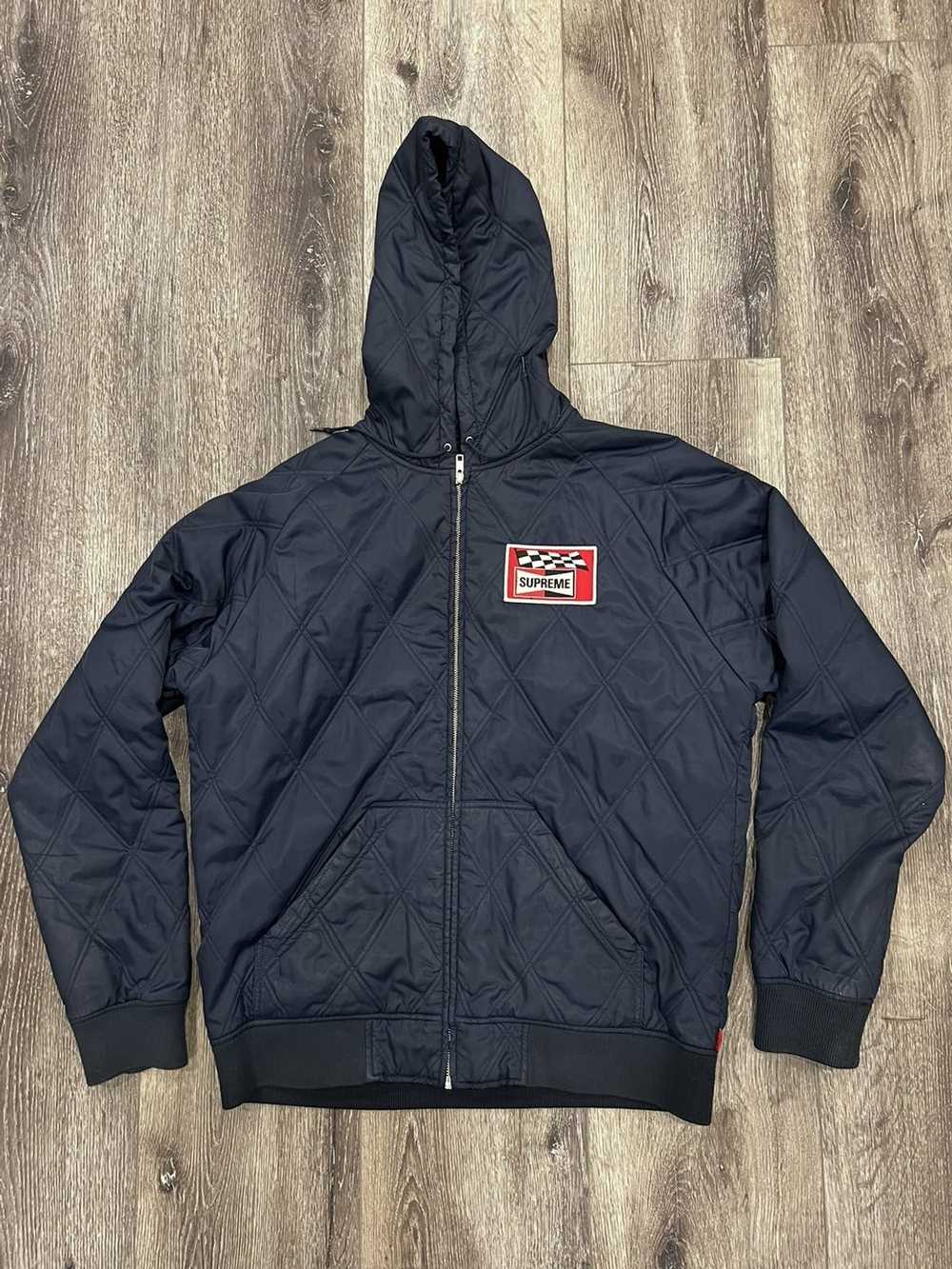 Supreme Quilted Zip-up Hooded Jacket - image 1