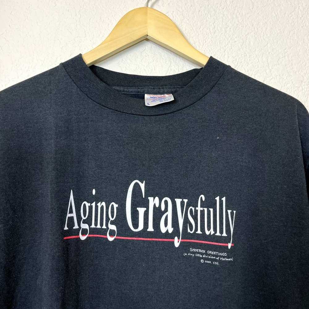 Vintage Vintage 90s Aging Graysfully T-Shirt Hall… - image 5