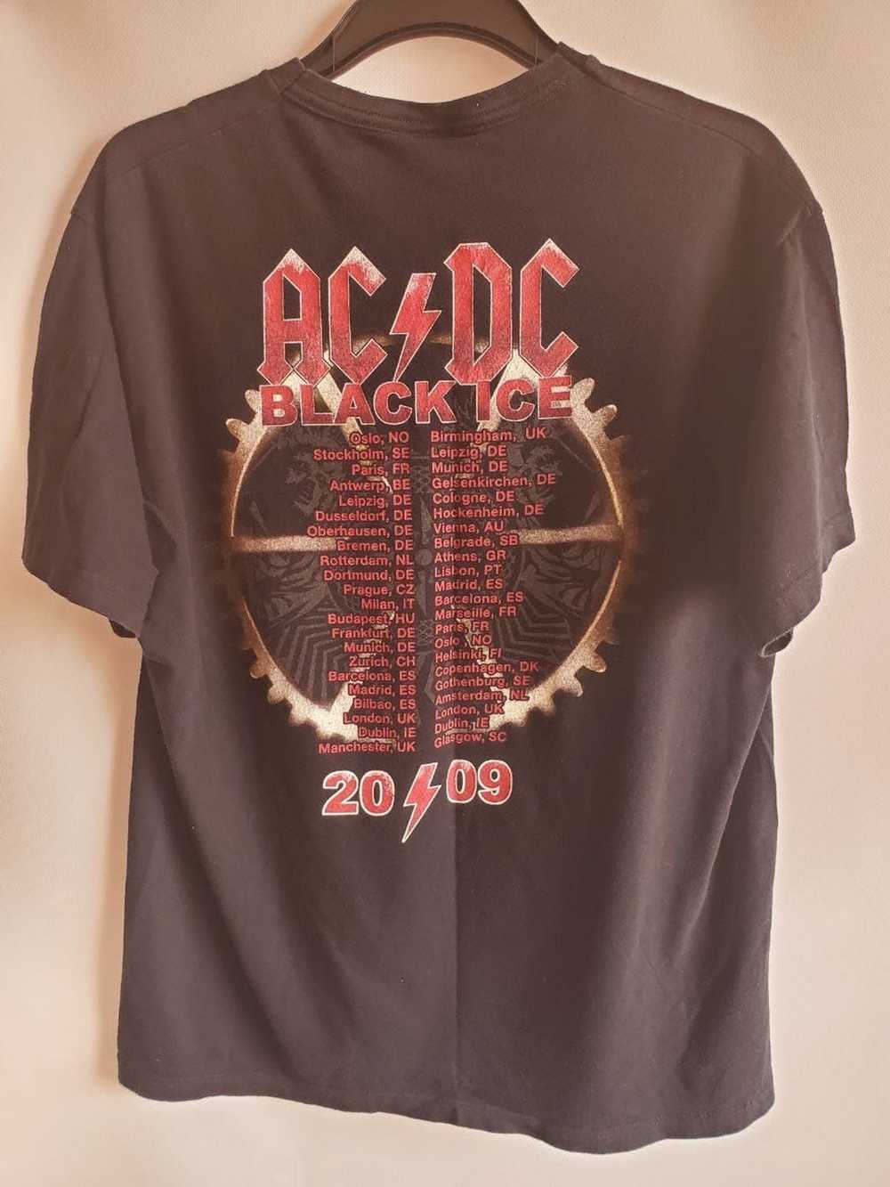 Ac/Dc × Band Tees × Tour Tee AC/DC Black Ice Conc… - image 2