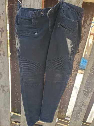 MNML MNML black distressed moto jeans - image 1