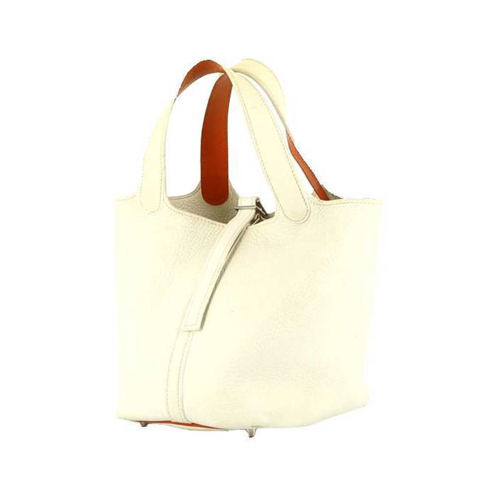 Picotin leather bag Hermès White in Leather - 25075005
