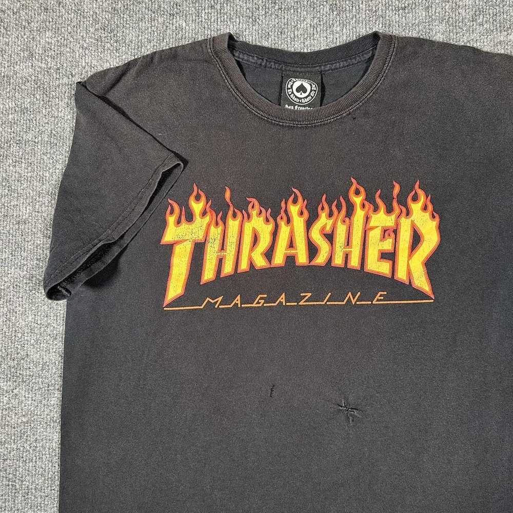 Thrasher essential black thrasher skate flame art… - image 1