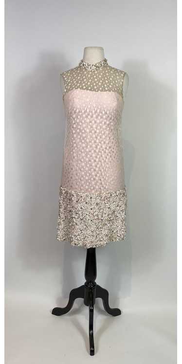 1960s Hirshleifer's Mod Pink Mini Dress Polka Dot 