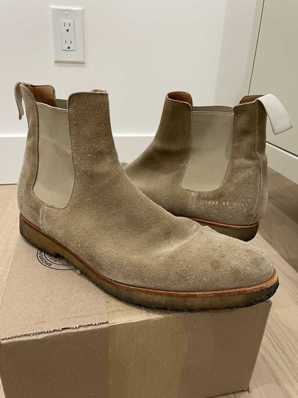 Common Projects Suede Chelsea Boots - Tan - image 1