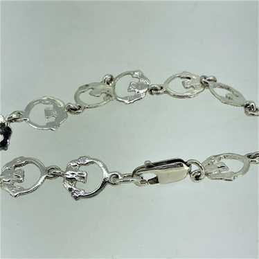 Sterling Silver Claddagh Link Bracelet - image 1