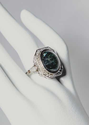 Art Deco Cat’s Eye Tourmaline Ring