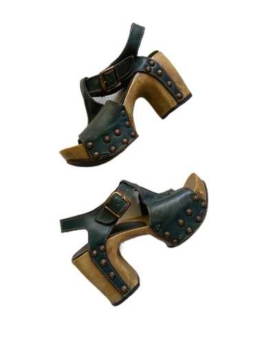 early 70s studded olive rockstar platforms