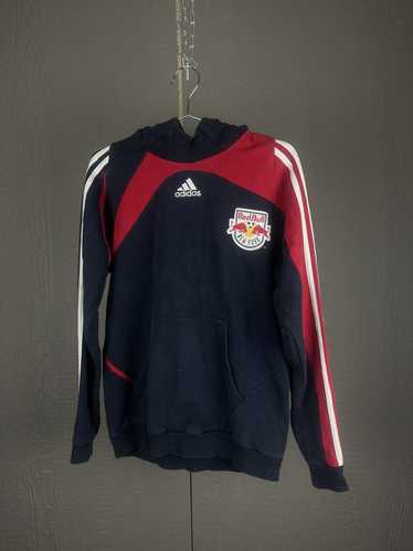 Adidas New York Red Bulls Authentic Away Jersey, Black/Red, Size XS