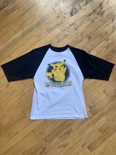 Vintage Pokemon 1999 Pikachu Baseball T-Shirt