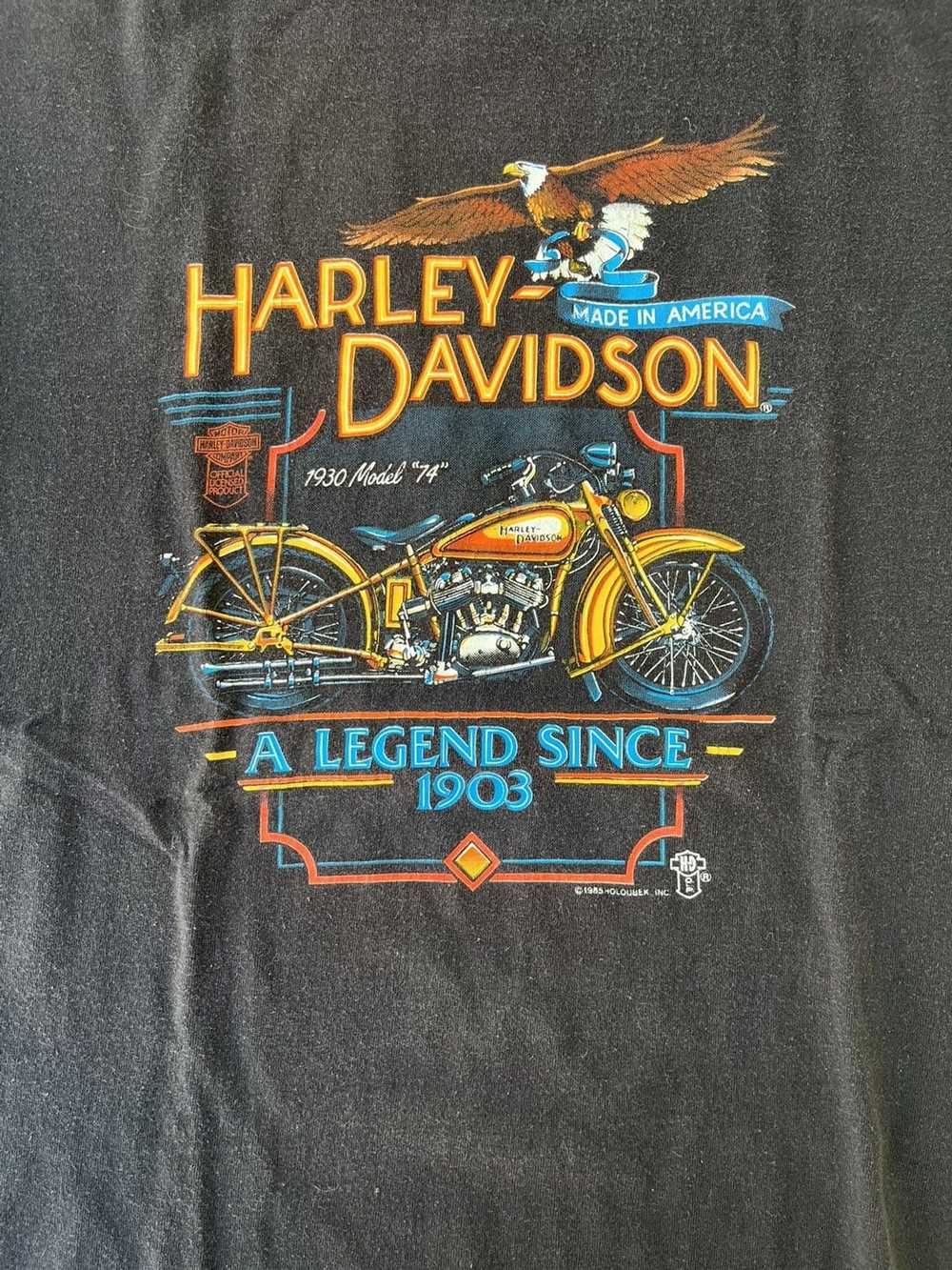 Vintage 1985 Harley Davidson 3D Emblem Legend - image 2
