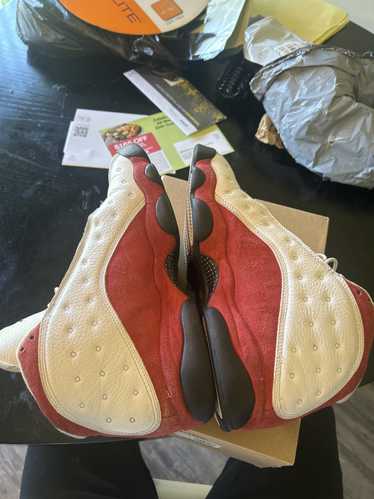 Custom Number Hockey Mom Pink with Red Purls Air Jordan 13