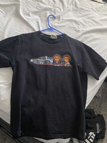 Bape Back to the Future Black Tee Delorean Baby M… - image 1