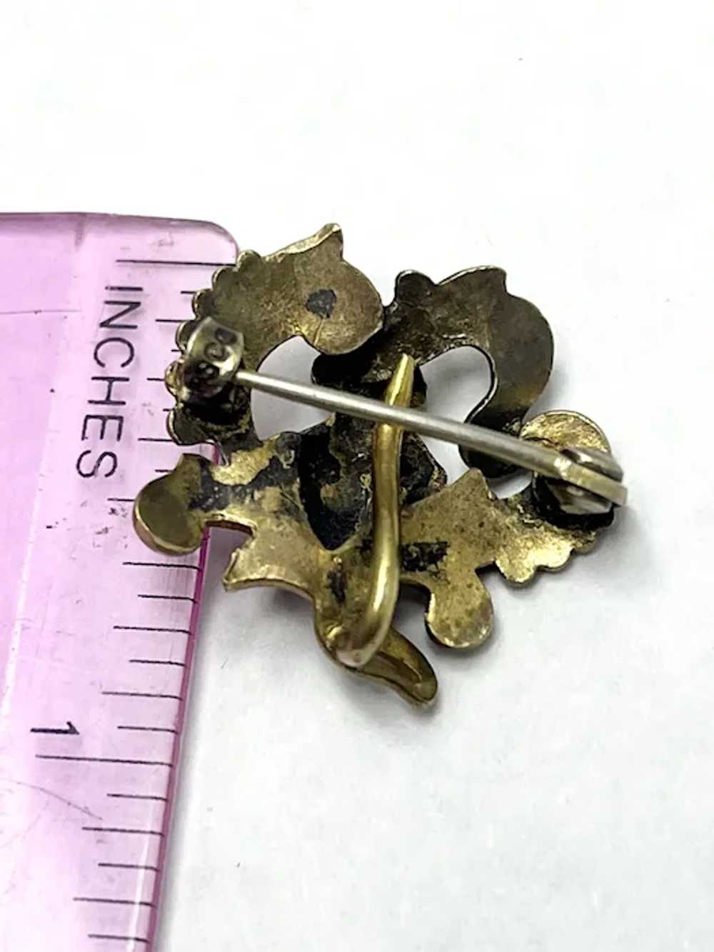 Estate Gold Filled PS Co Woman Bust Brooch Pin - image 4