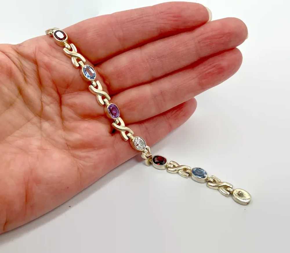 Gemstone Bracelet, Mixed Stone, Vintage Bracelet,… - image 4