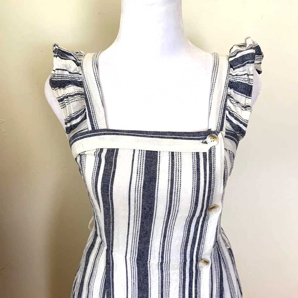 Ella Moss Stacy Linen Striped Midi Dress Size XS - image 5