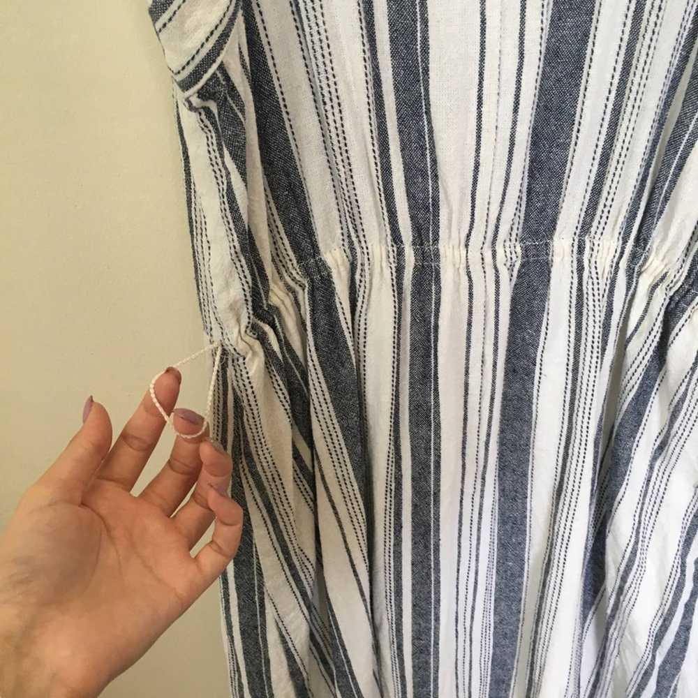 Ella Moss Stacy Linen Striped Midi Dress Size XS - image 6