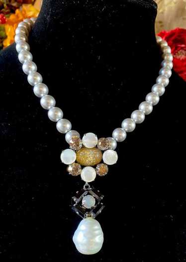PHILIPPE FERRANDIS PARIS ネックレス【B336】 VINTAGE PHILIPPE FERRANDIS PARIS GOLD PLATED STONE AND
