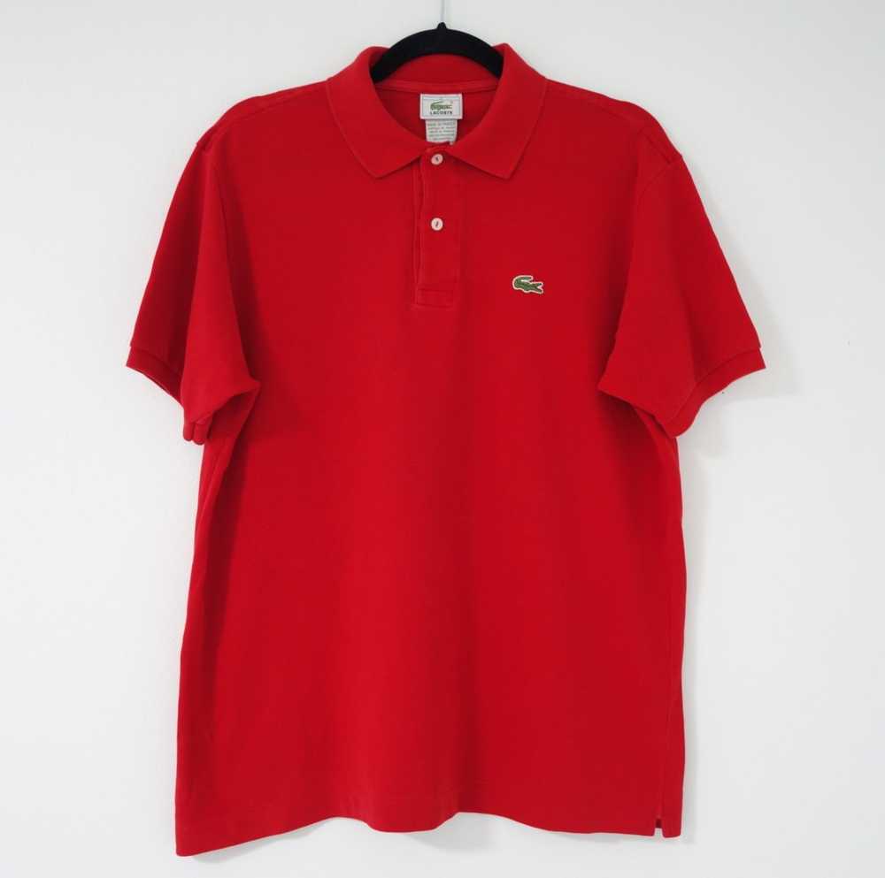 Lacoste - Vintage Lacoste red embroidered short-s… - image 1