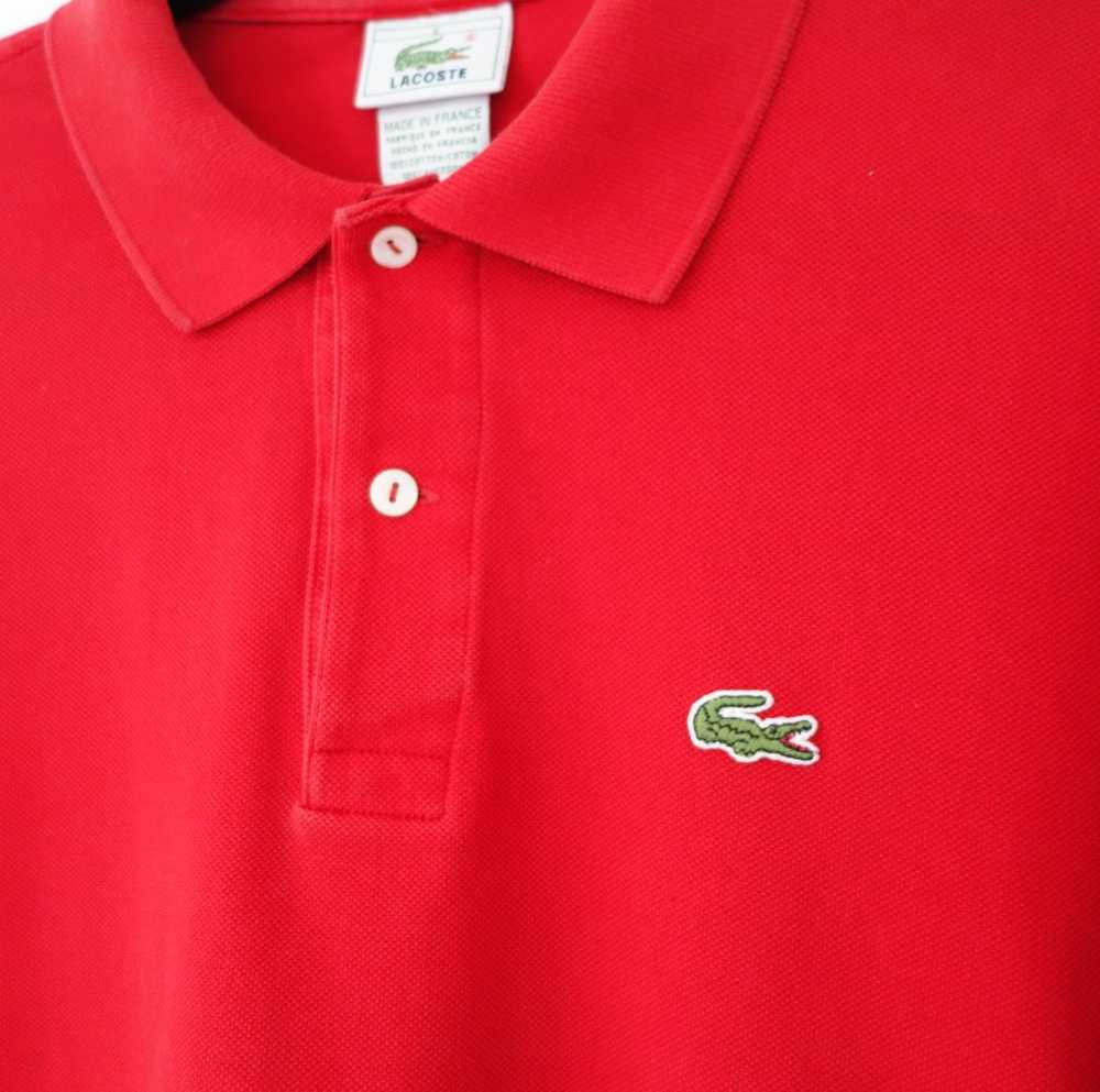 Lacoste - Vintage Lacoste red embroidered short-s… - image 2