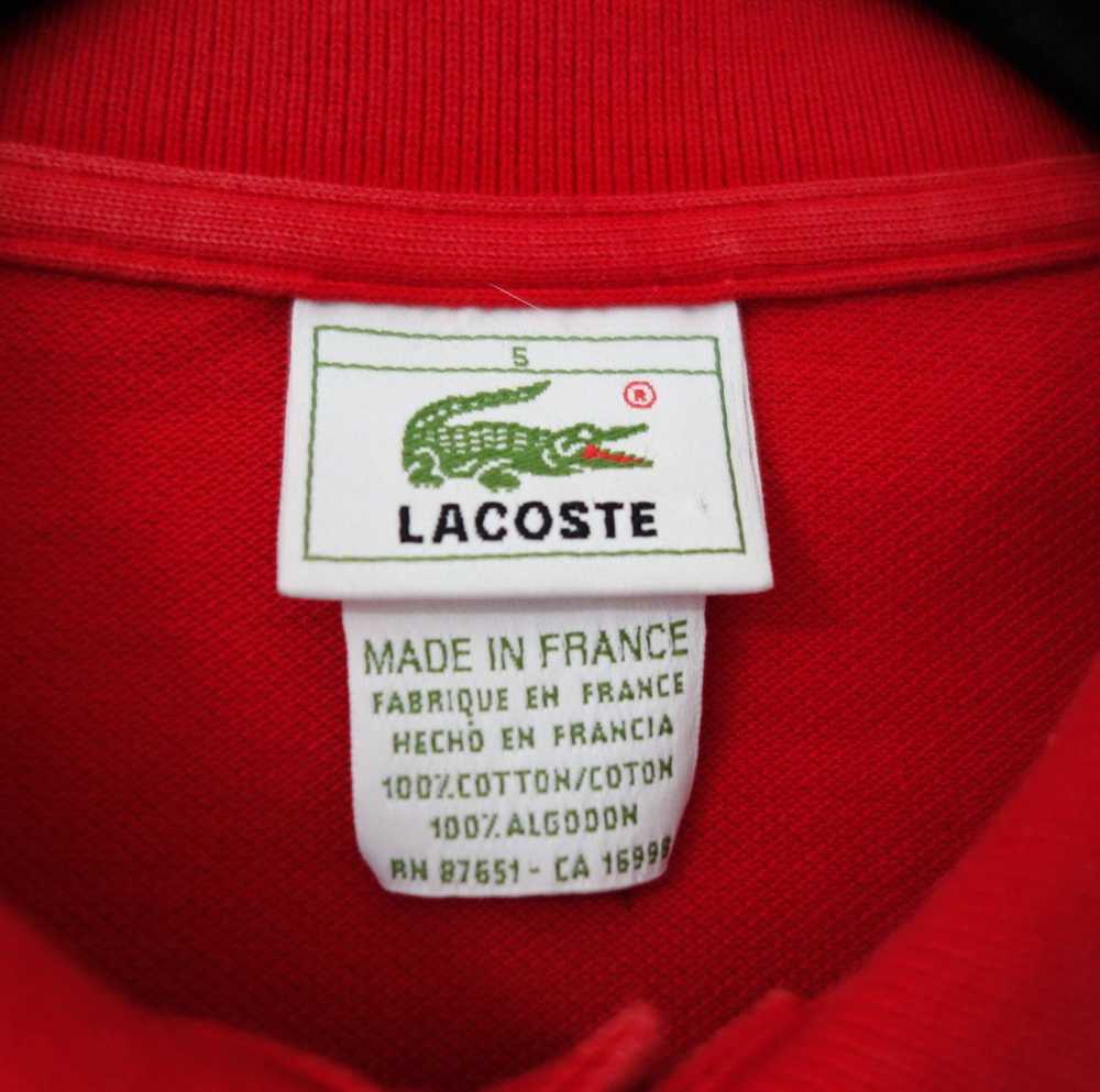 Lacoste - Vintage Lacoste red embroidered short-s… - image 4
