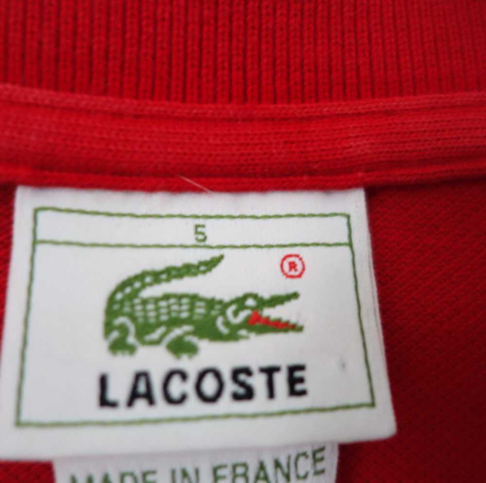 Lacoste - Vintage Lacoste red embroidered short-s… - image 5