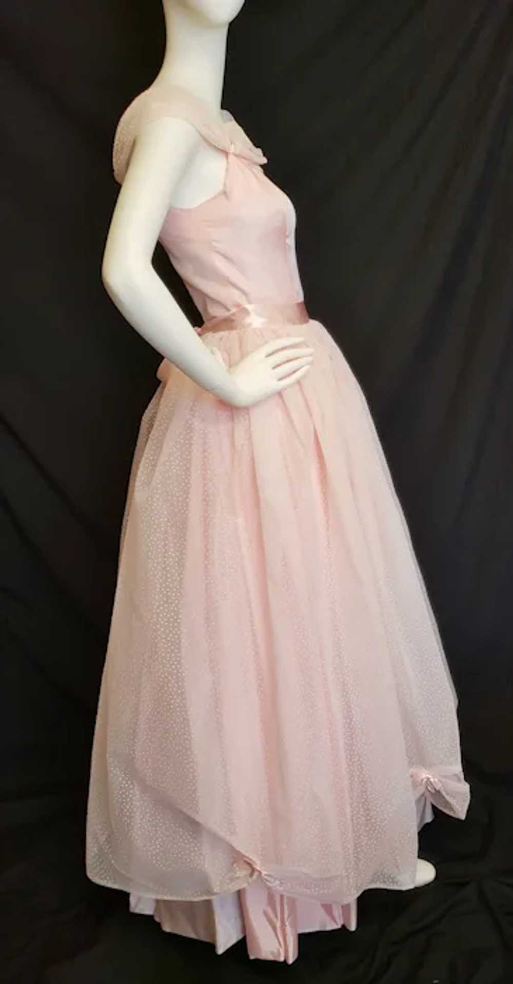 Cinderella Pink Dotted Swiss Gown - image 3