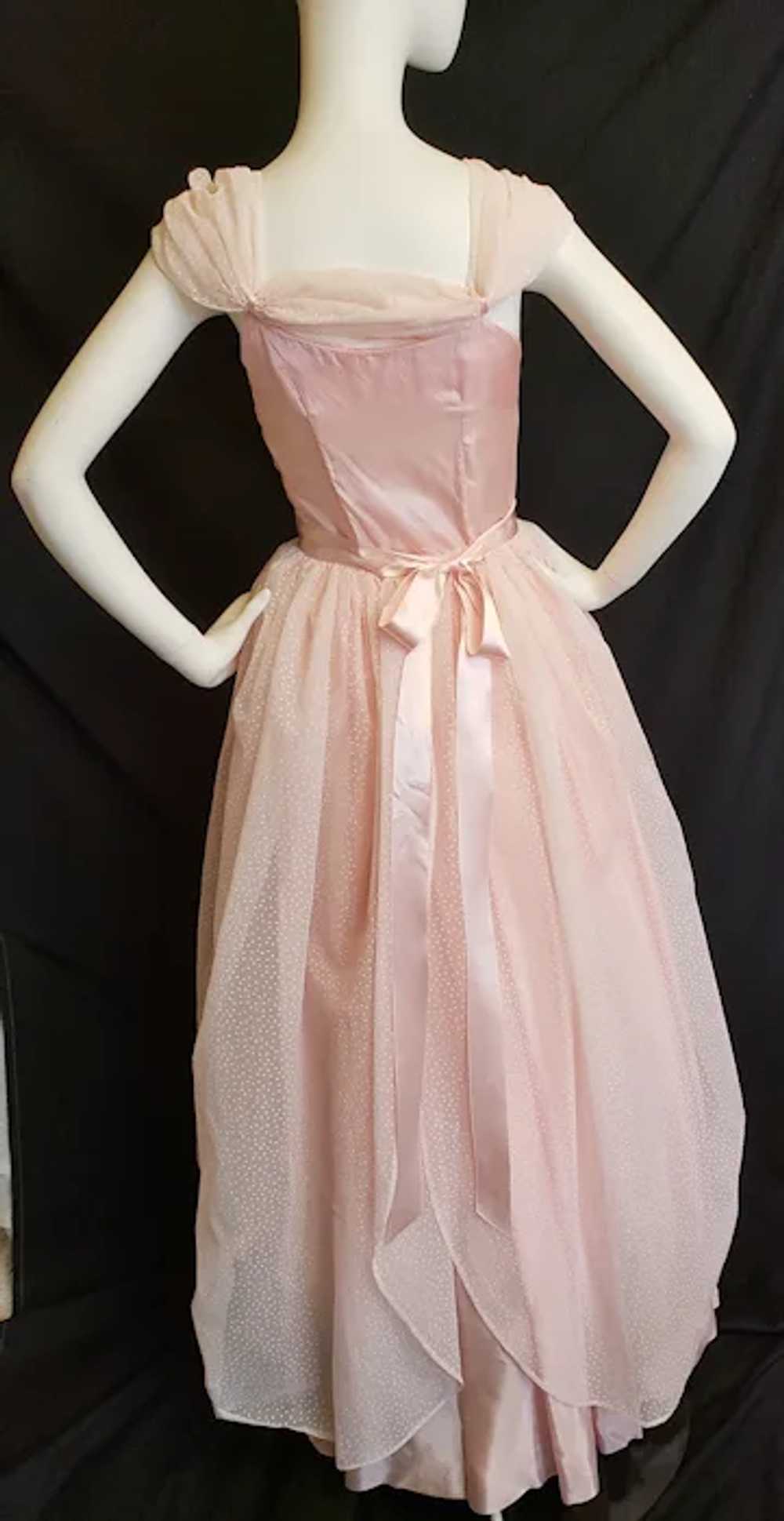 Cinderella Pink Dotted Swiss Gown - image 4