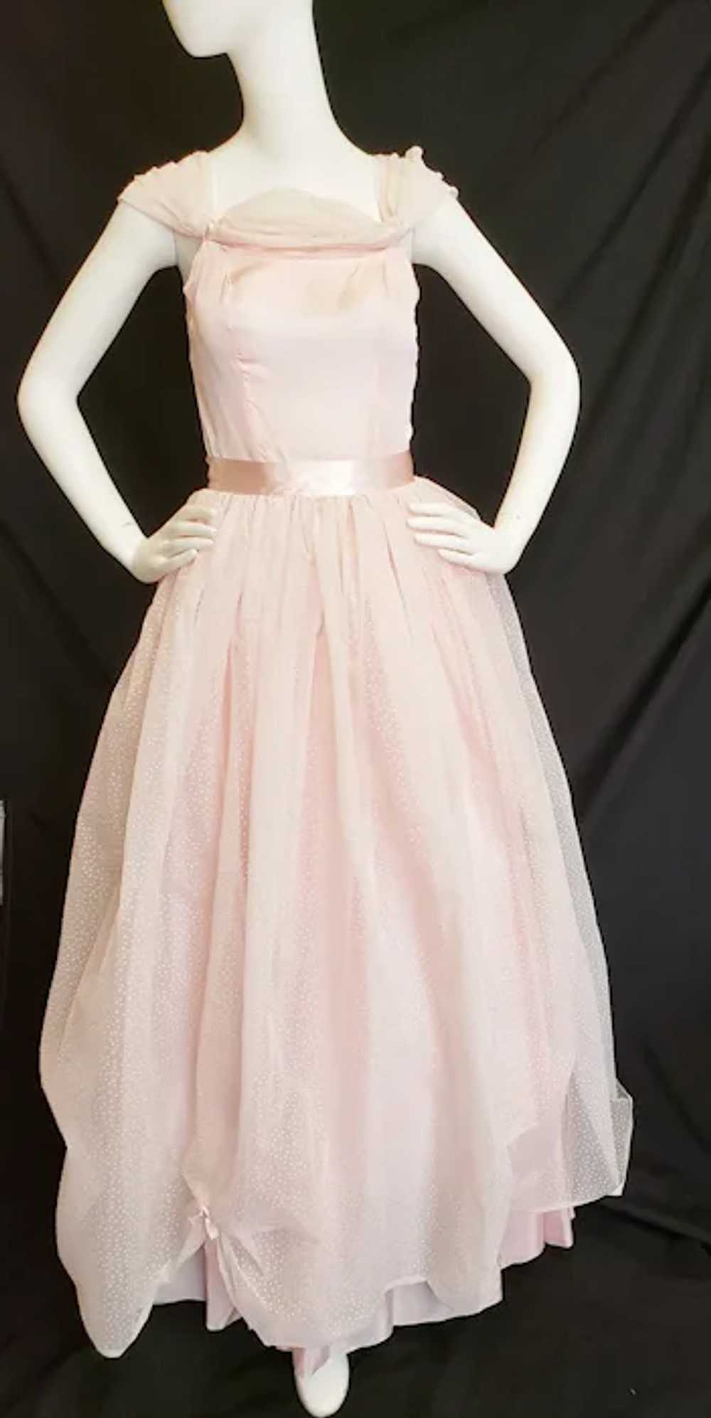 Cinderella Pink Dotted Swiss Gown - image 9
