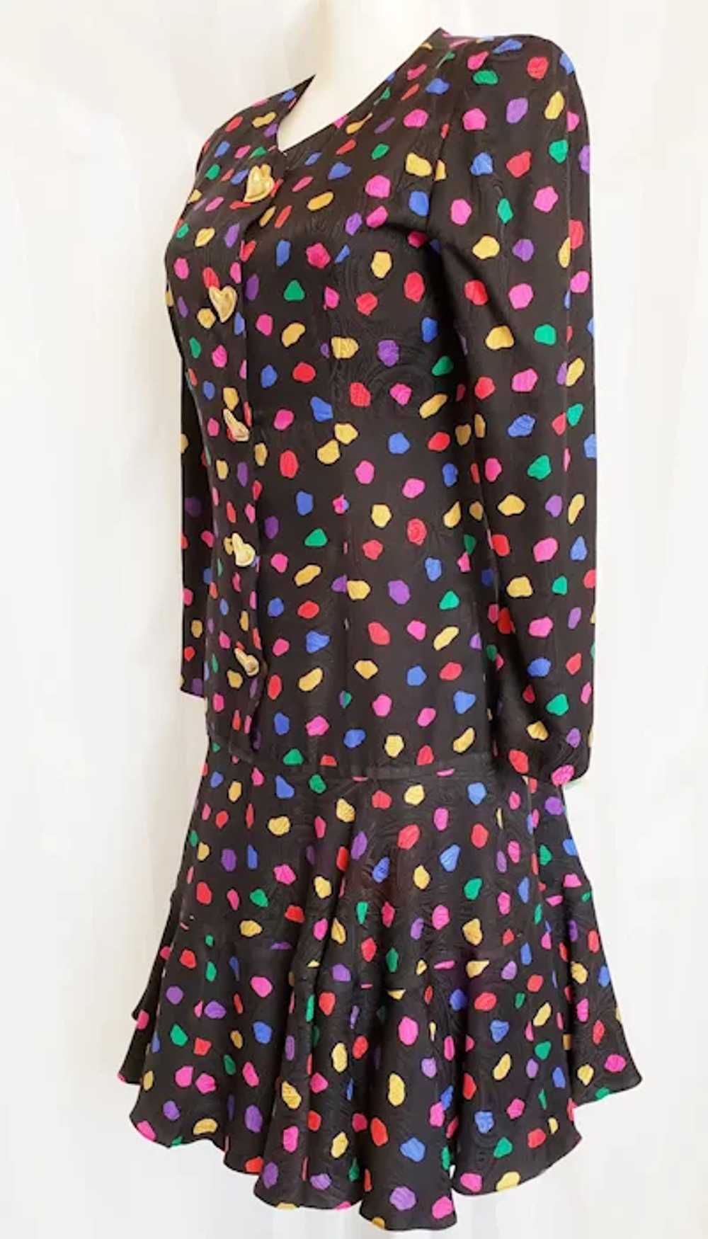 Candy-Crush Playful, Flirty Silk Dress - image 10