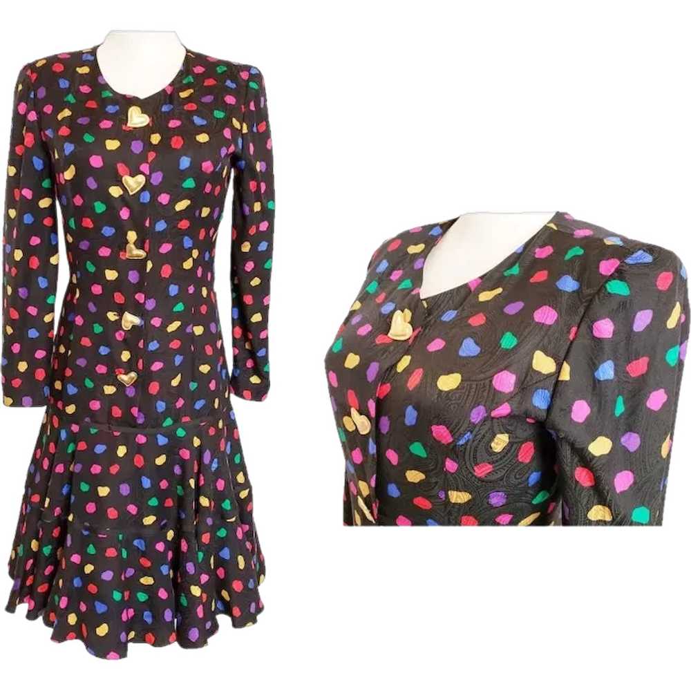 Candy-Crush Playful, Flirty Silk Dress - image 1