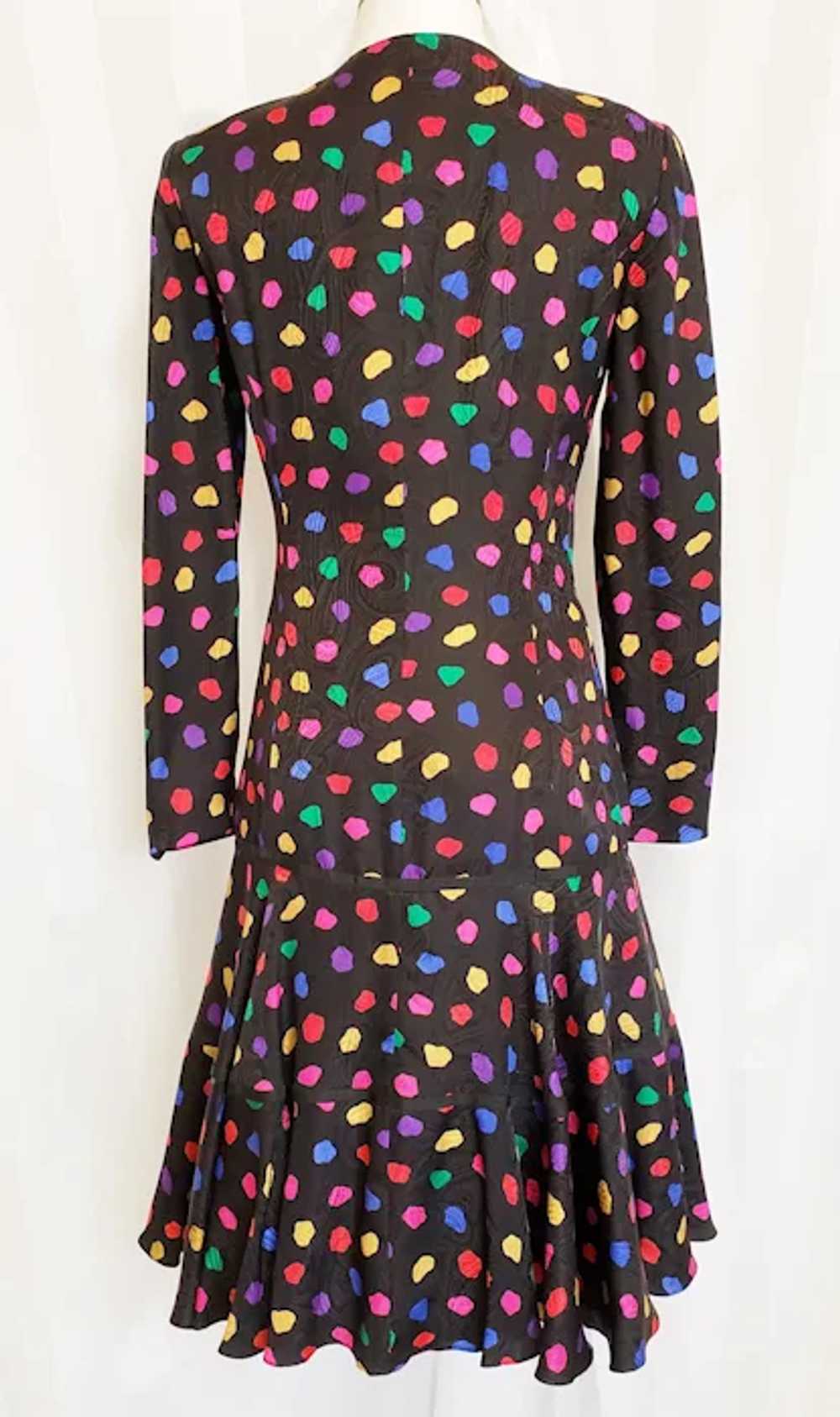 Candy-Crush Playful, Flirty Silk Dress - image 4