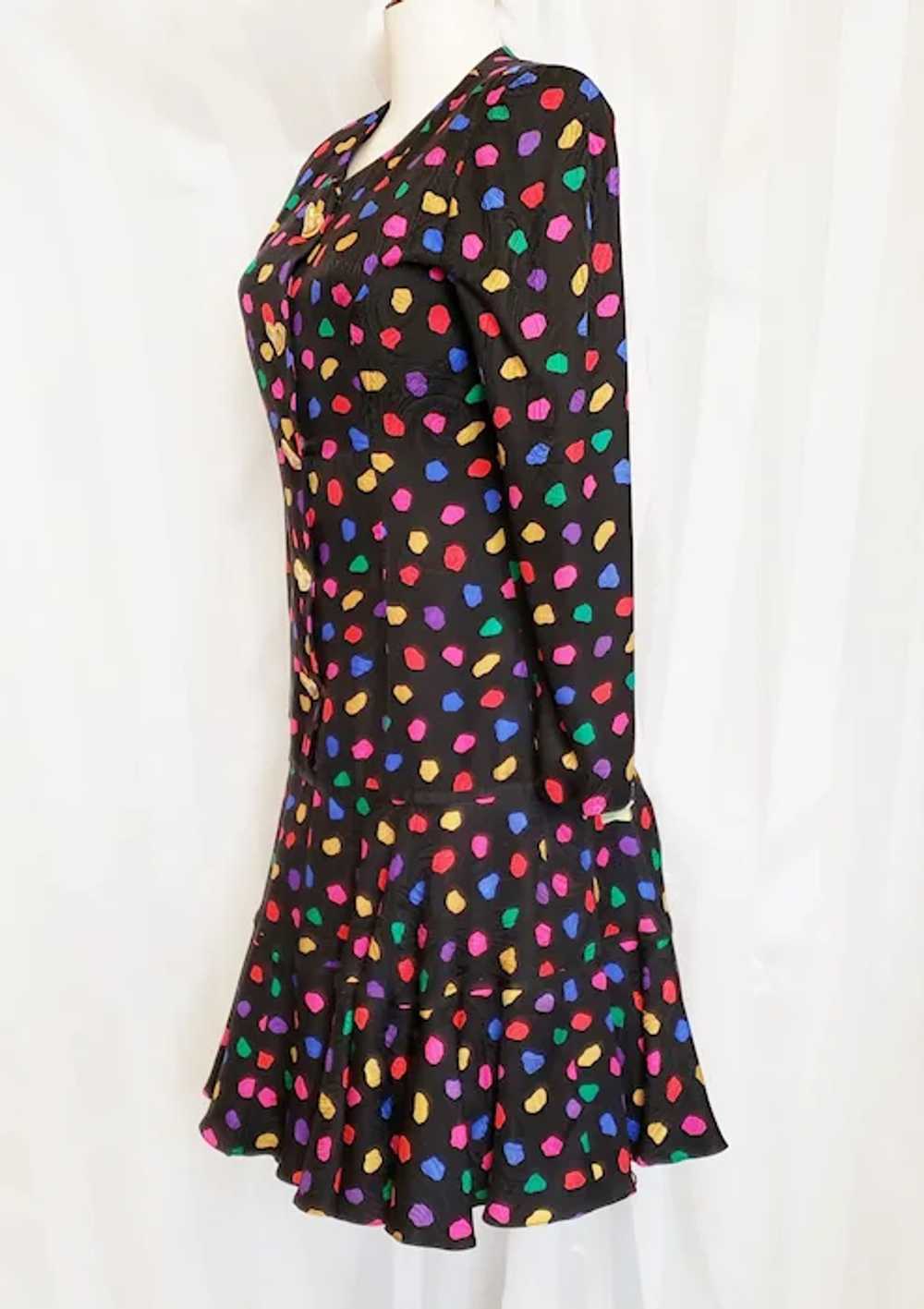 Candy-Crush Playful, Flirty Silk Dress - image 9