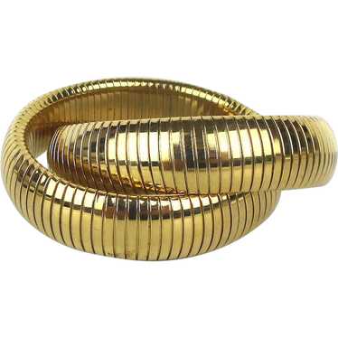 Kirks Folly Conjoined Gilt Mesh Bracelets Stretch 