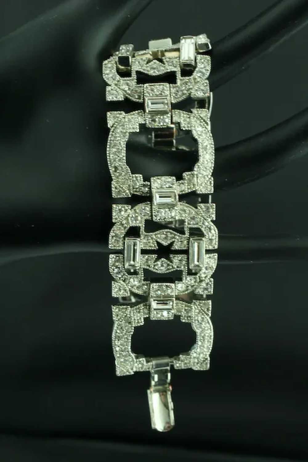 1920's - 1930's Original Extra WIDE Pave Rhinesto… - image 2