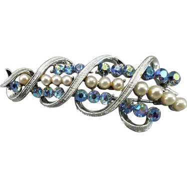 VINTAGE  Lovely Pretty Blue Stone Brooch   Spring - image 1