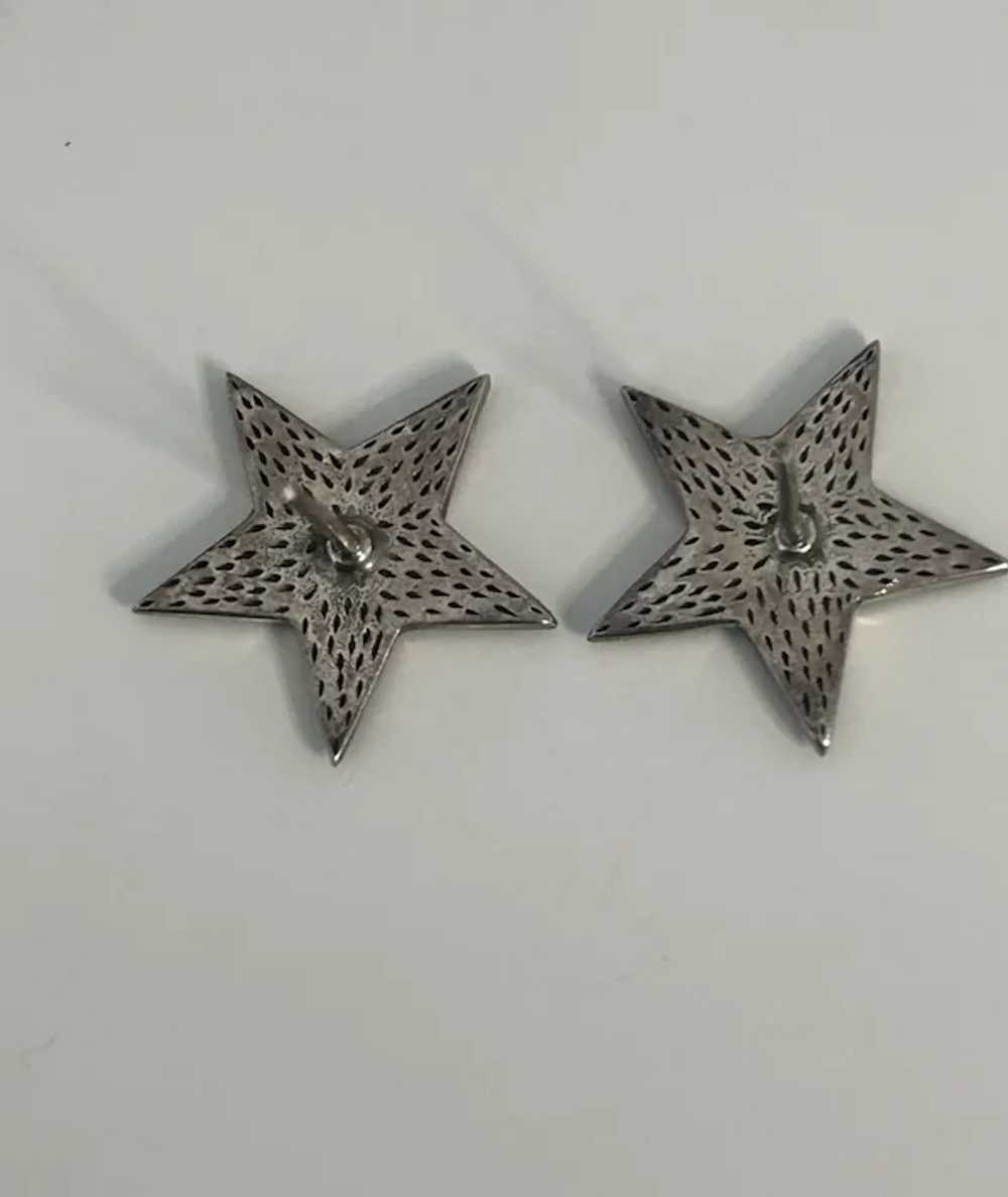 Art Deco sterling Marcasite stars - image 8