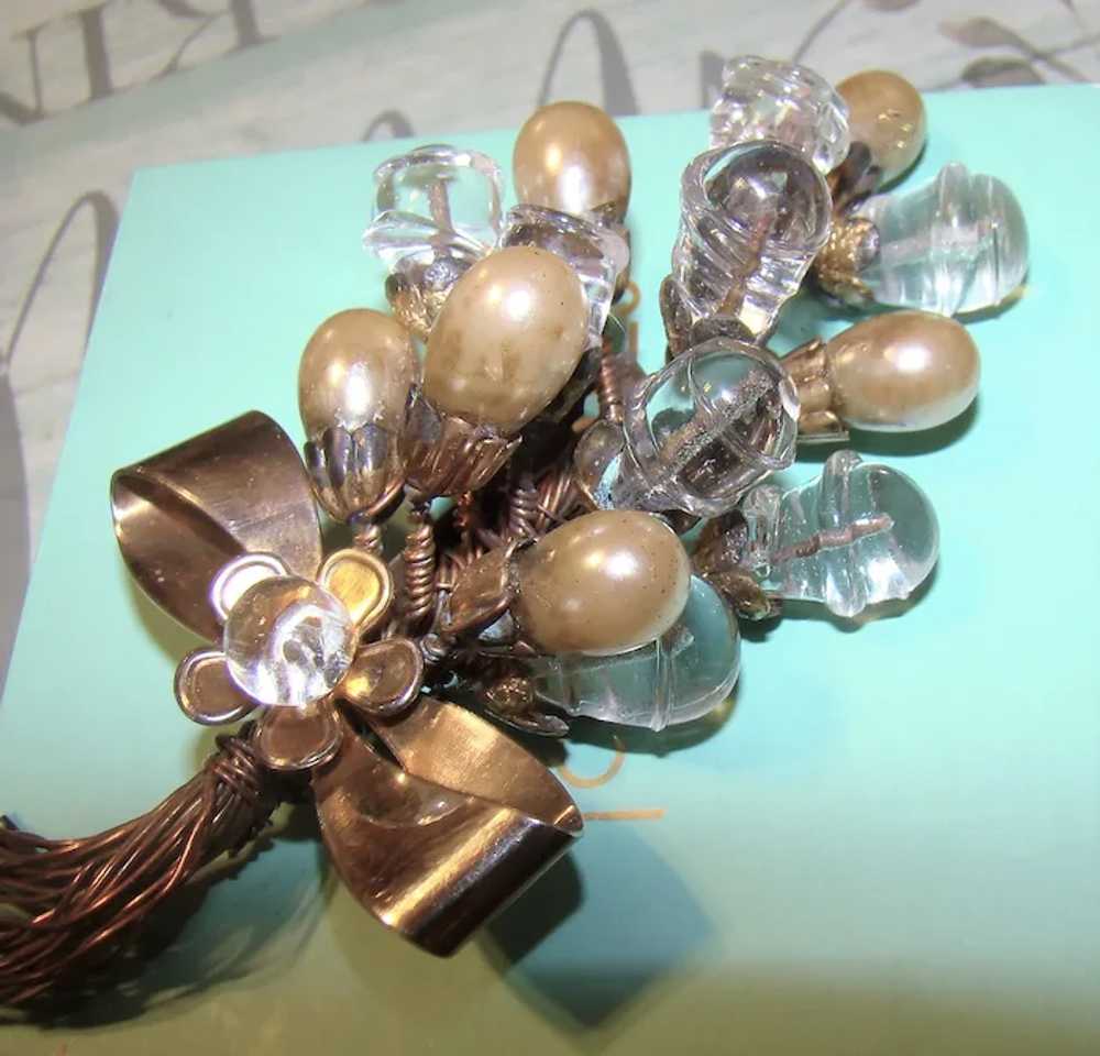 Sensational Antique Glass drop pearl and swirling… - image 3