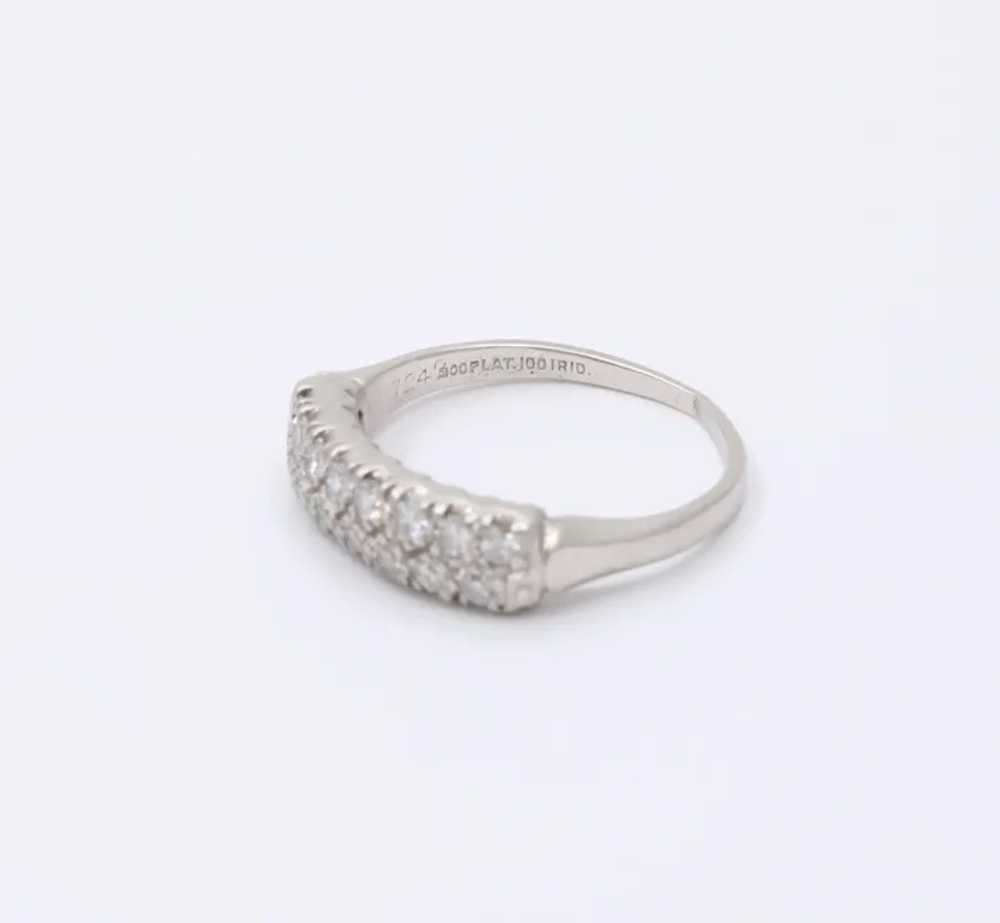 Antique Art Deco Diamond Platinum Ring band, Wedd… - image 8