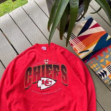 1980s Colorblock Nfl Kansas City Chiefs Embroidered Pullover