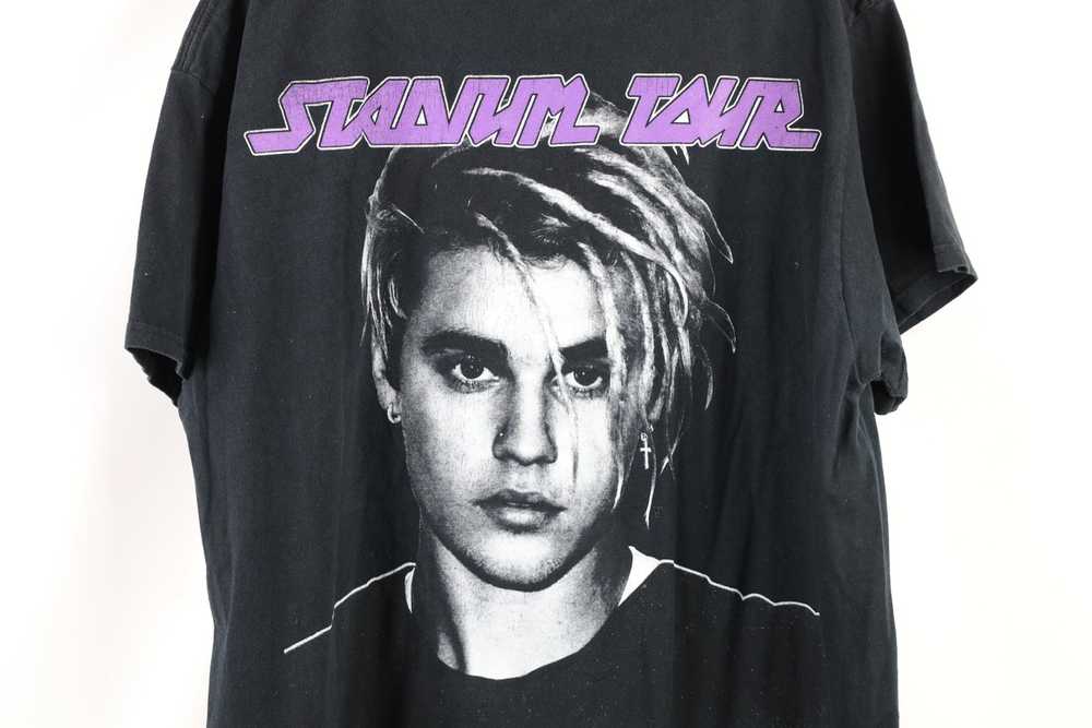 Justin Bieber Stadium Tour Concert Black T-Shirt Size L