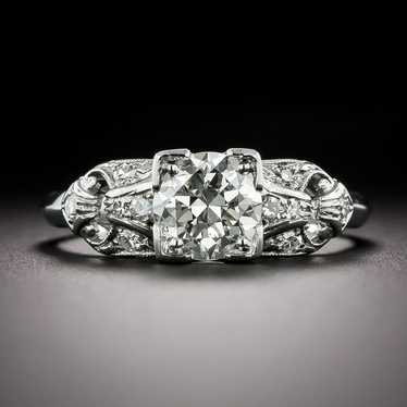 Art Deco .96 Carat Diamond Engagement Ring - GIA … - image 1