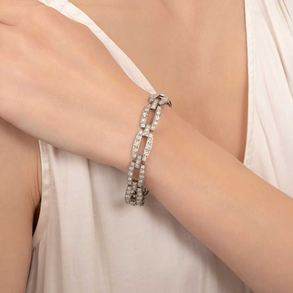 French Art Deco Diamond Bracelet - image 3
