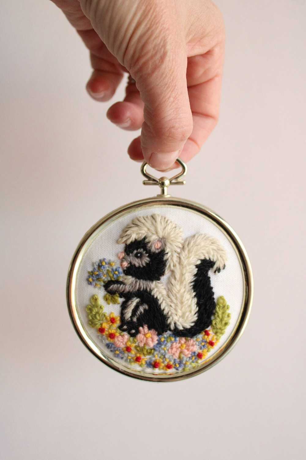 Vintage 1970s 1980s Framed Animal Embroidery of A… - image 5